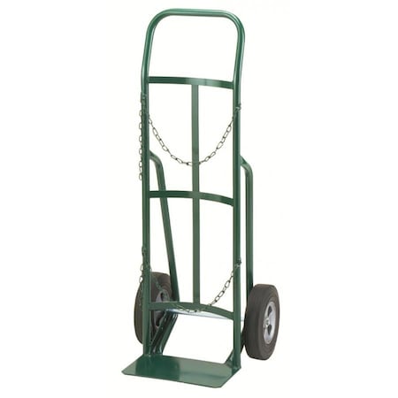 Little Giant Gas Cylinder Hand Truck, Continuous Handle, 10" Flat-Free, Foot Kick TWF4010FF